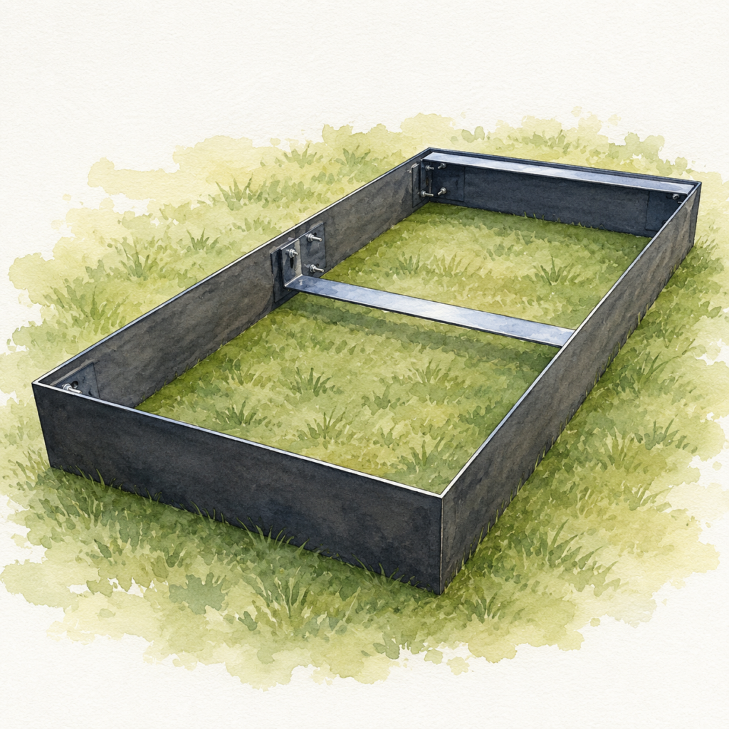 Tombe paysagere en kit acier corten