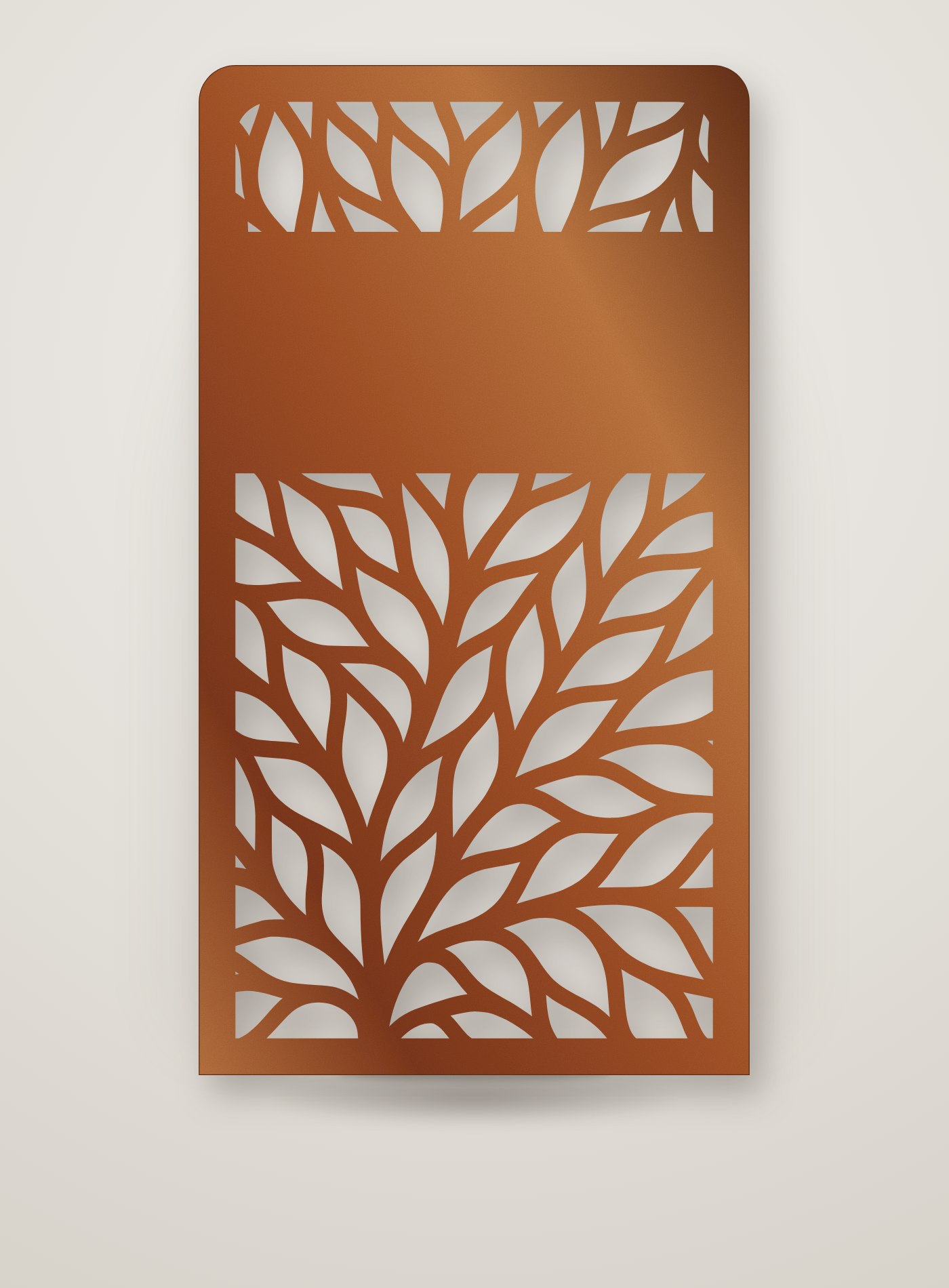 Stèle Douceur Canopée en acier corten