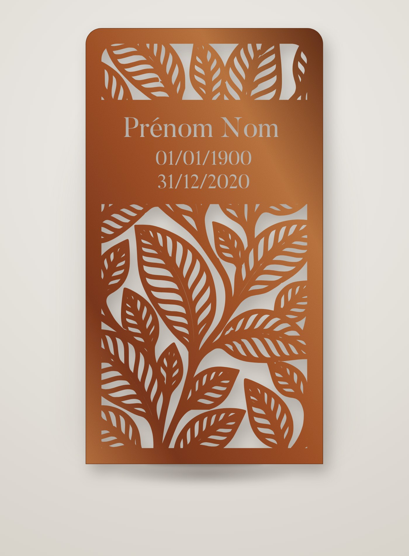 Stèle Douceur Lisière en acier corten