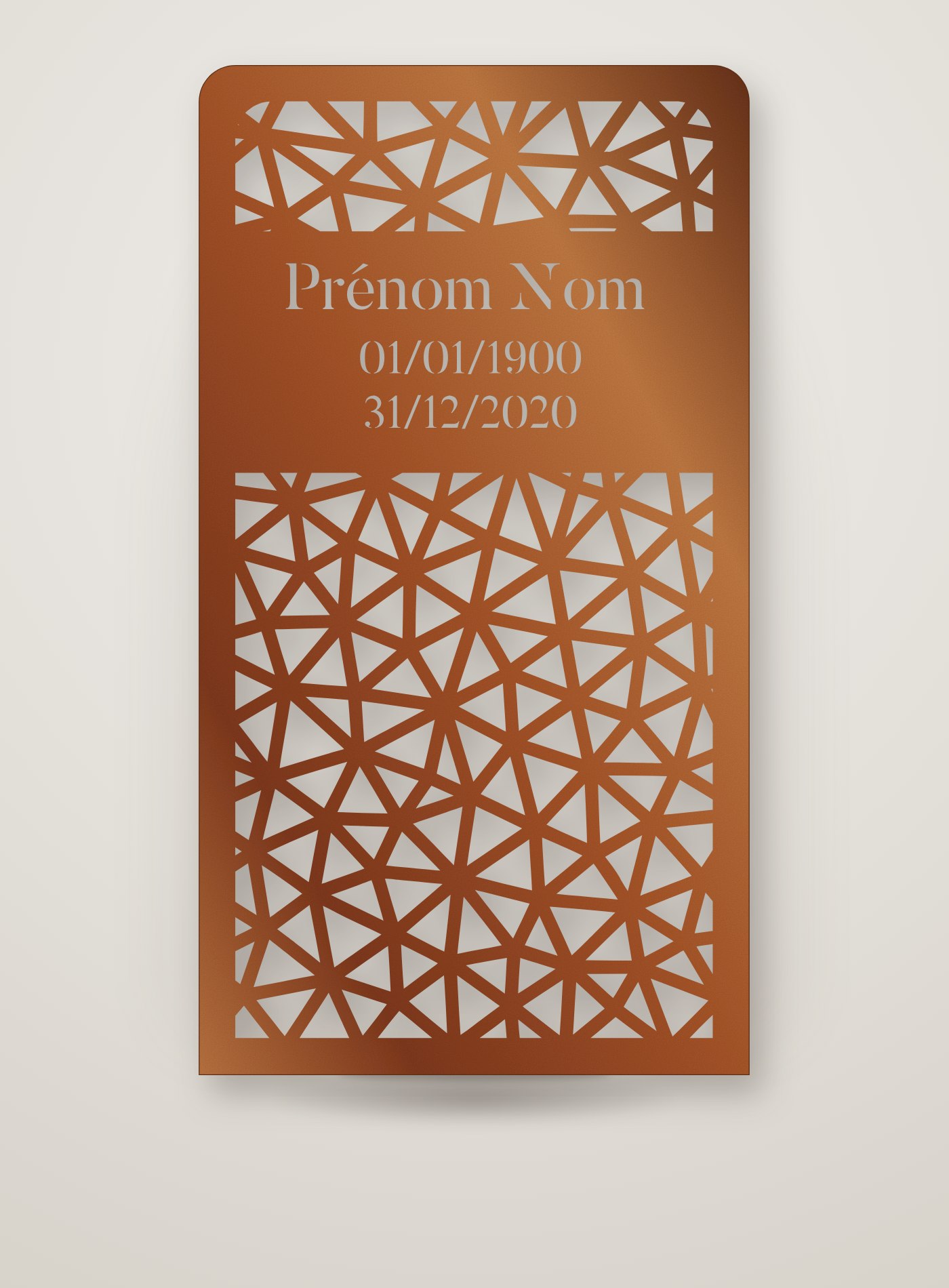Stèle Douceur Mosaïque en acier corten