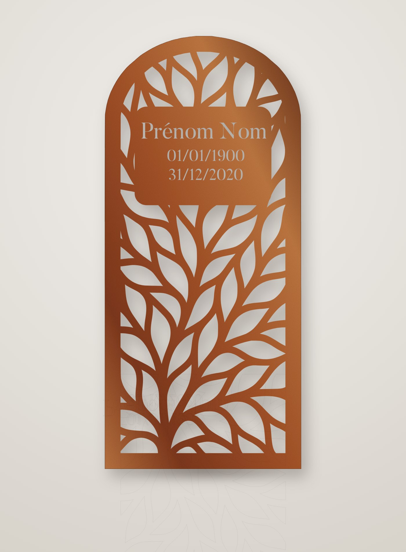 Stèle Lune Canopée en acier corten
