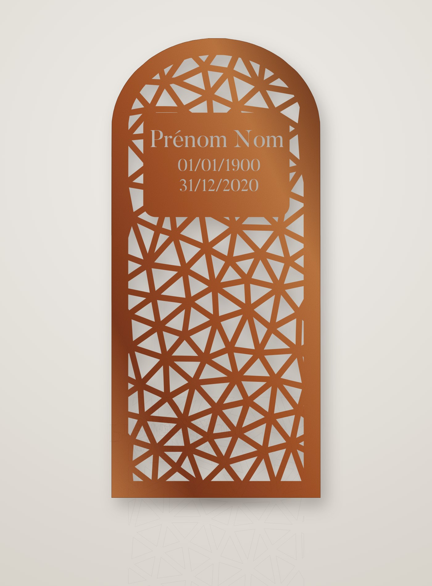 Stèle Lune Mosaïque en acier corten