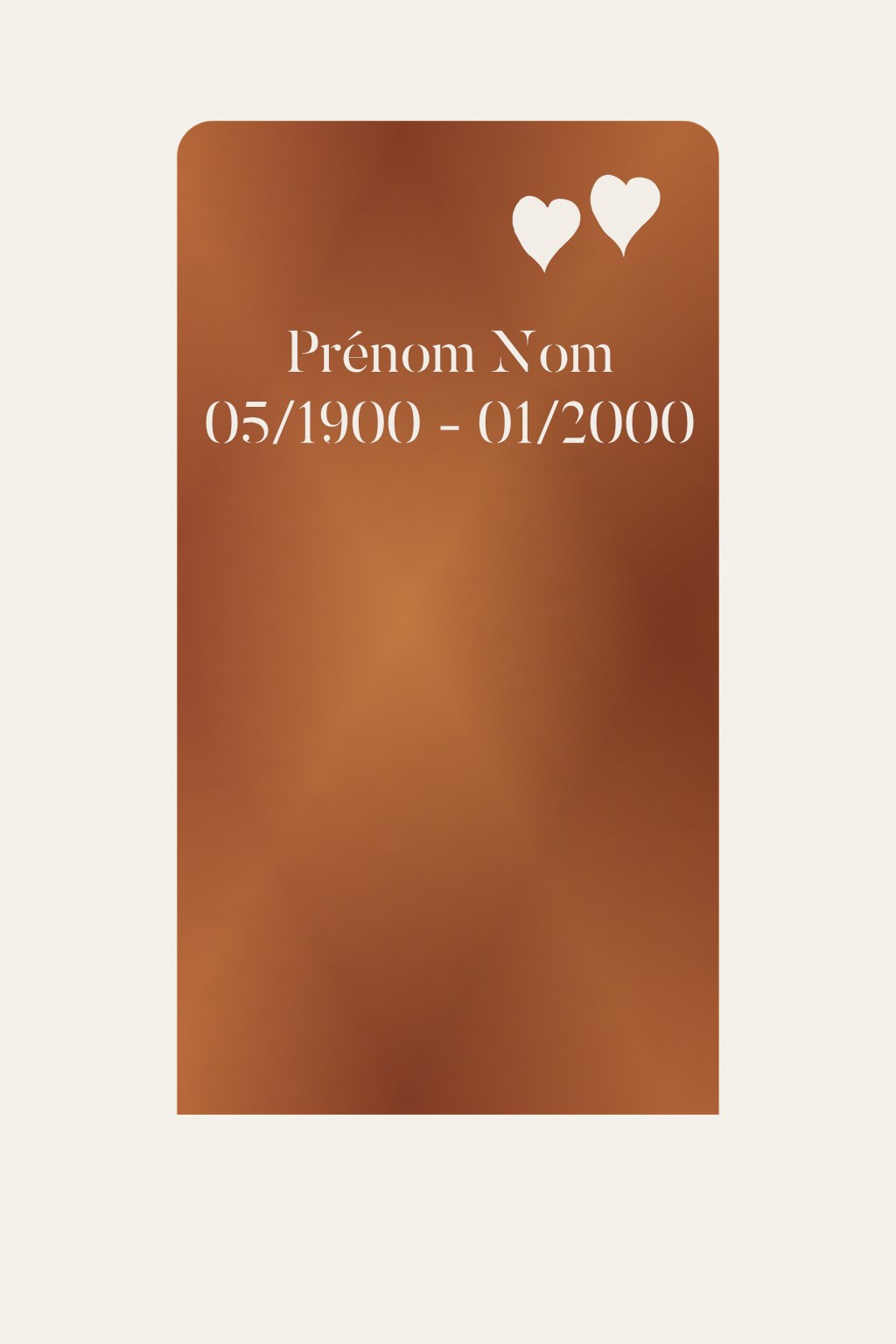 Variante de st&egrave;le Symbole en acier corten