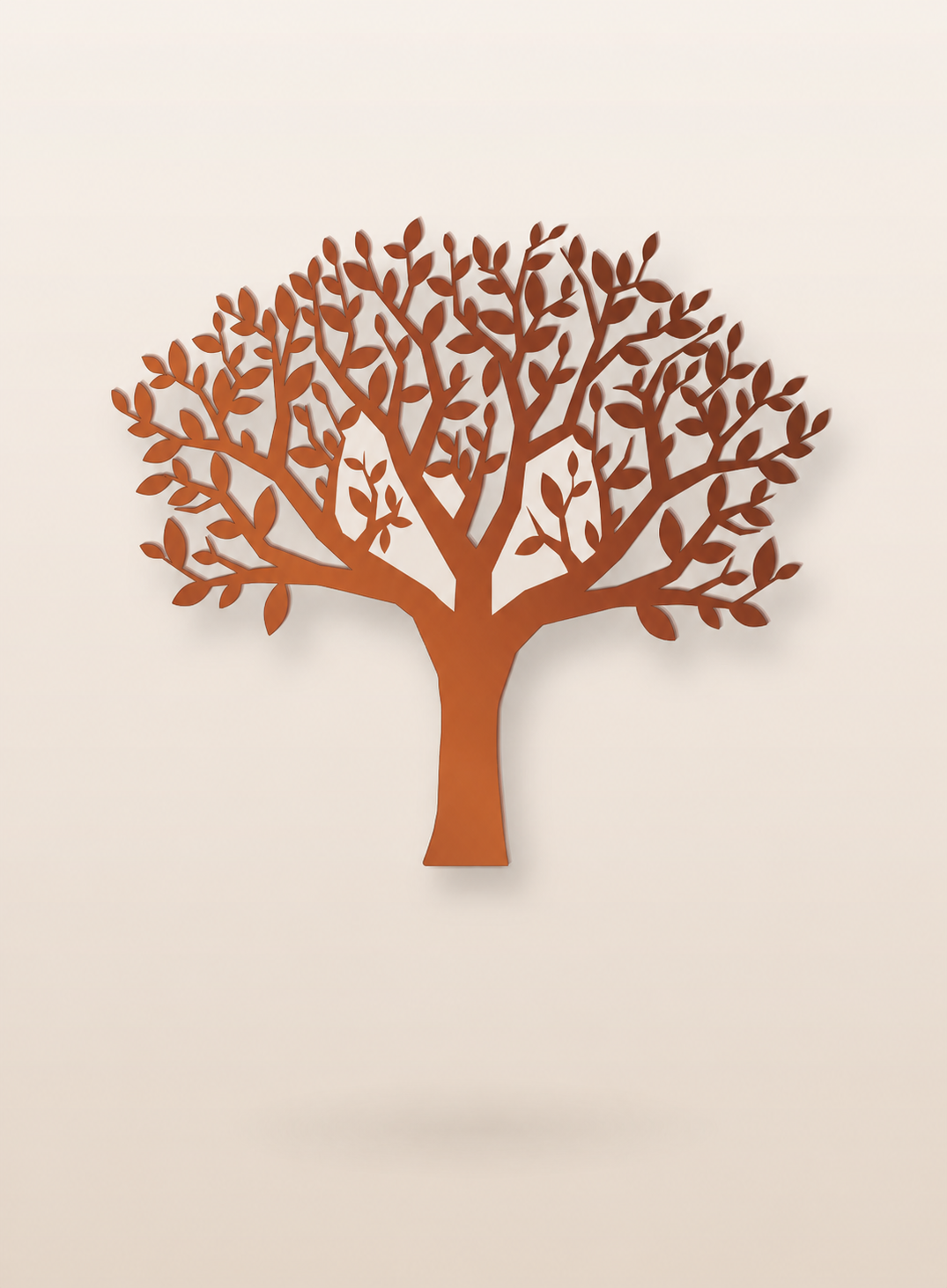 Stèle arbre de vie sans nom en acier corten
